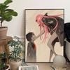 Аниме DARLING In The FRANXX плакат винтажная комната домашний бар кафе декоративная картина маслом настенное искусство