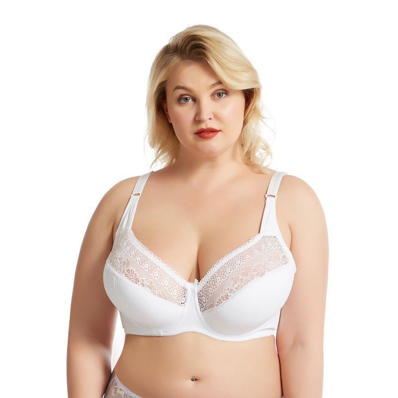 Женские бюстгальтеры на косточках больших размеров с полным покрытием без подкладок, бюстгальтер-минимайзер, нижнее белье 80-110 FG, цвет черный BH