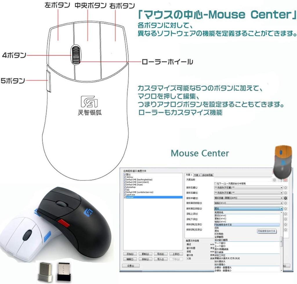 Беспроводная мышь Беспроводная мышь 5 кнопок Компактная USB Перезаряжаемая Маленькая Тихая Высокая точность Легкая для переноски Кнопка определения макросов Идеально подходит для 3DCG CAD