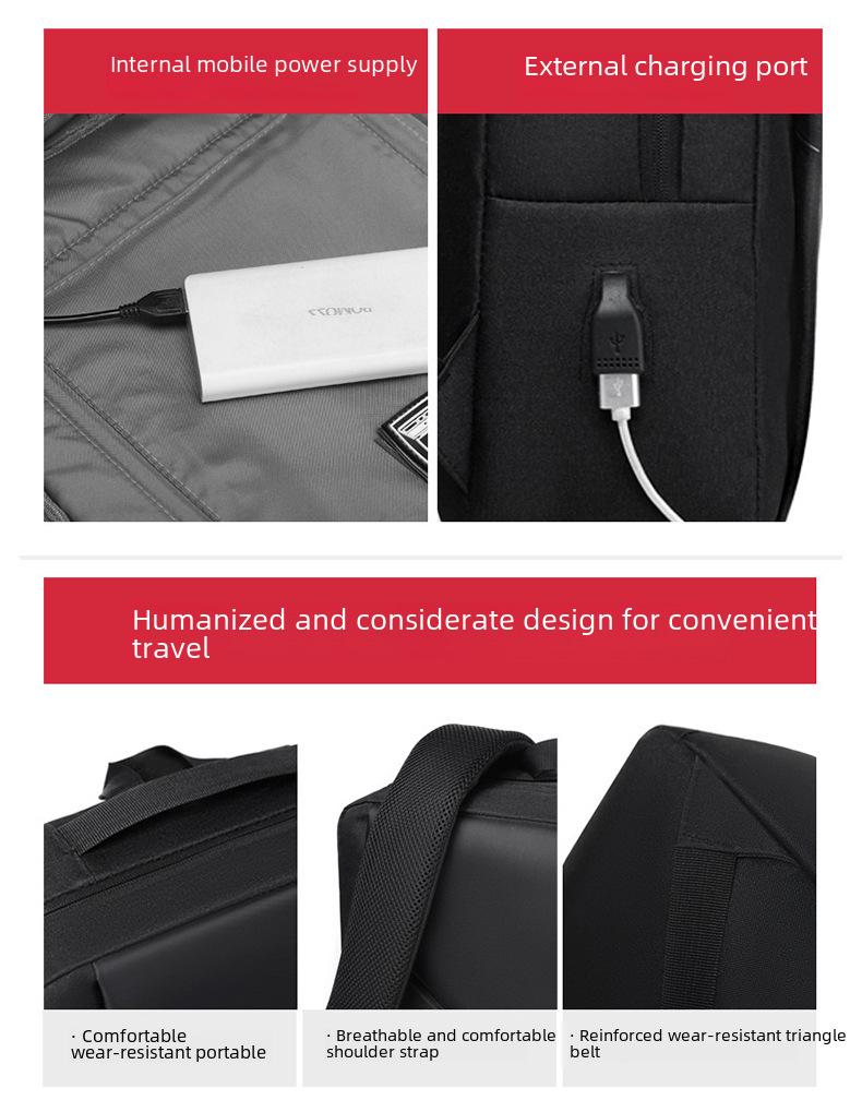 Мужской высококачественный водонепроницаемый деловой дорожный рюкзак, большая вместимость, модная сумка через плечо