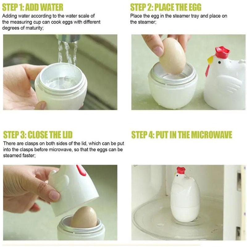 Посуда Микроволновая печь Пароварка Яйца Домашняя плита Яйцеварка Курица в форме кухни