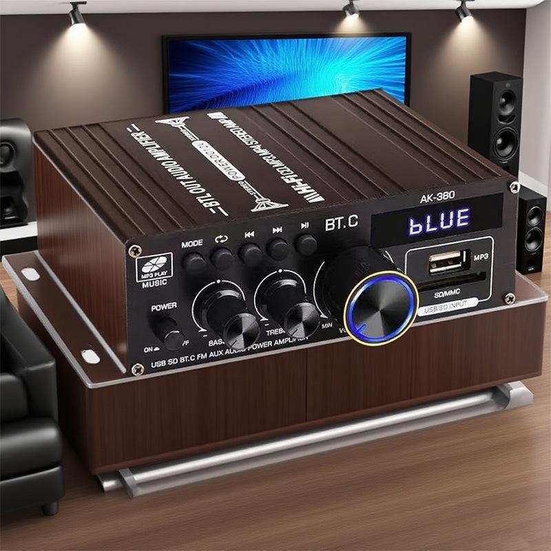 AK380 Bluetooth 12В Автомобильный/Домашний усилитель со встроенным динамиком
