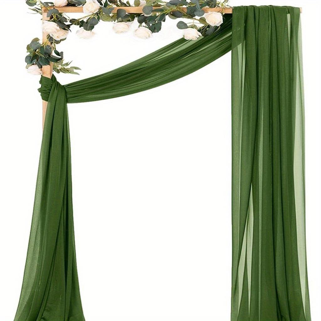 1Pc Wedding Chiffon Yarn Forest Lawn Outdoor Arch Decoration Drape