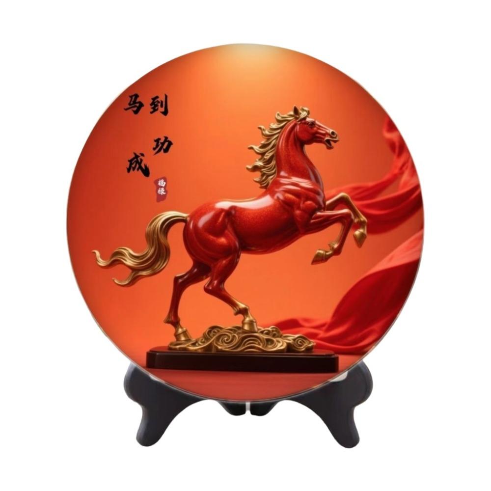 Horse Year Photo Frame Decorations Wooden Desktop Ornament Home Decor Home Decor Ornament Office