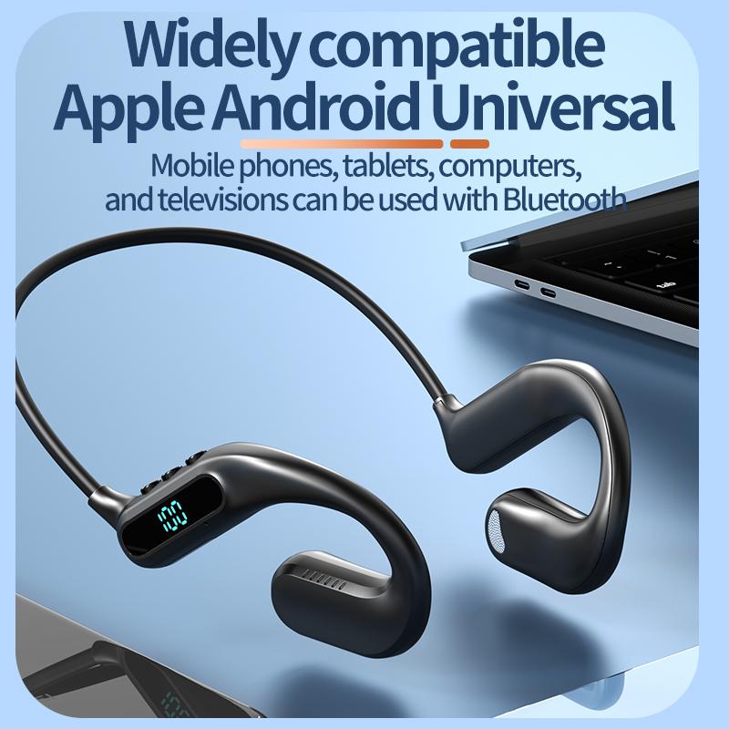 Беспроводной Bluetooth 6.0 наушник с воздушной проводимостью, спортивная гарнитура, Hi-Fi стерео наушник, наушники с микрофоном и шумоподавлением