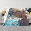 Jujutsu Kaisen-Gojo Satoru Bed Throw Blanket for Sofa Luxury Bedding Fluffy Plaid Custom Blankets King Size Home Interior Knee &