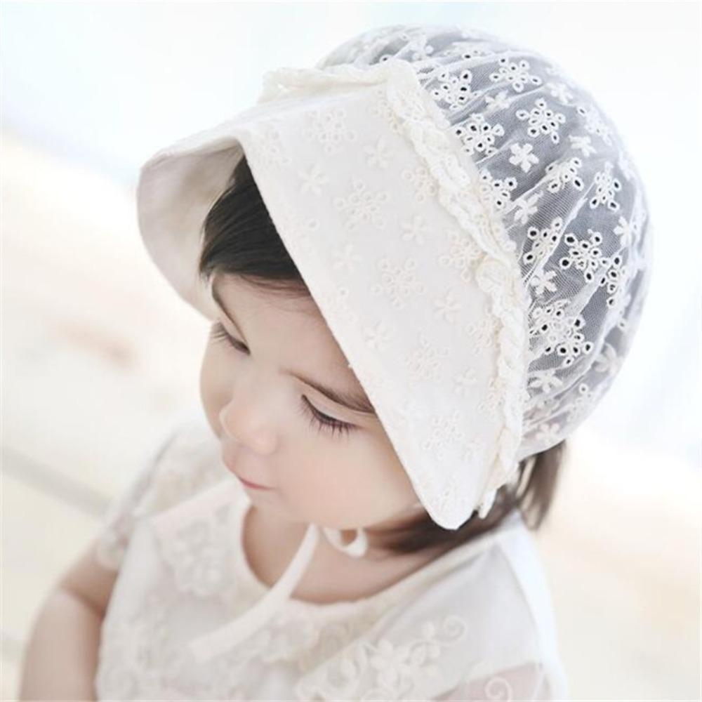 Princess Baby Lace Hat Flower Girl Sunhat Breathable Lace Ruffle Hat Newborn
