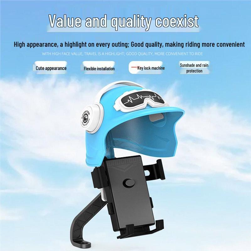 Electric Vehicle Shockproof Phone Mount for Food Delivery Riders - Motorcycle, Bicycle, and Car Navigation Holder