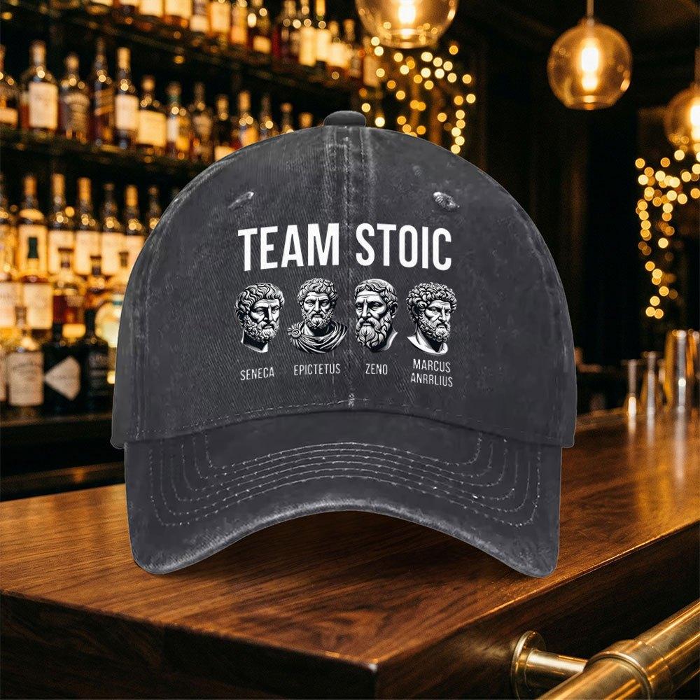 Retro Washed Baseball Cap Inspired By Ancient Roman Philosophers Lightweight Printed Craft Hat For Men