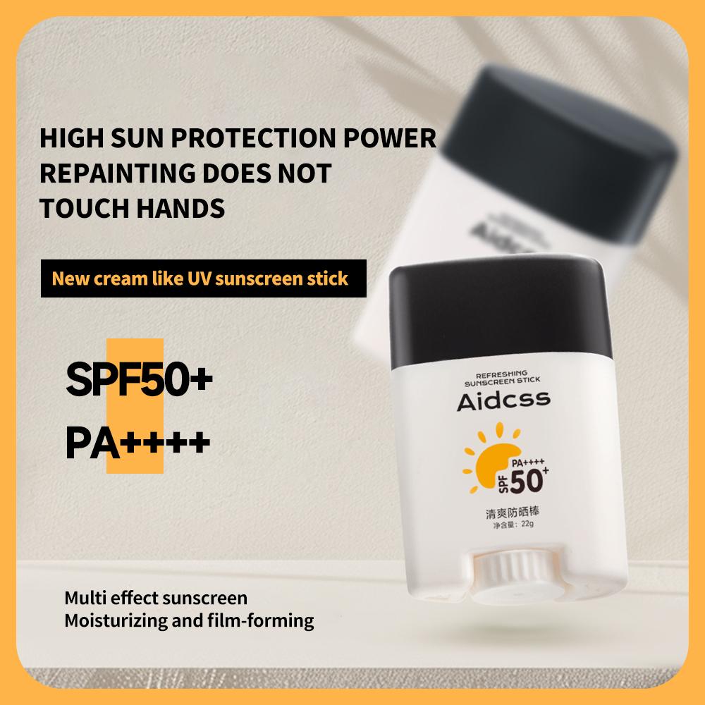 Освежающий стик-солнцезащитный крем SPF50+ для тела, увлажняющий, нелипкий