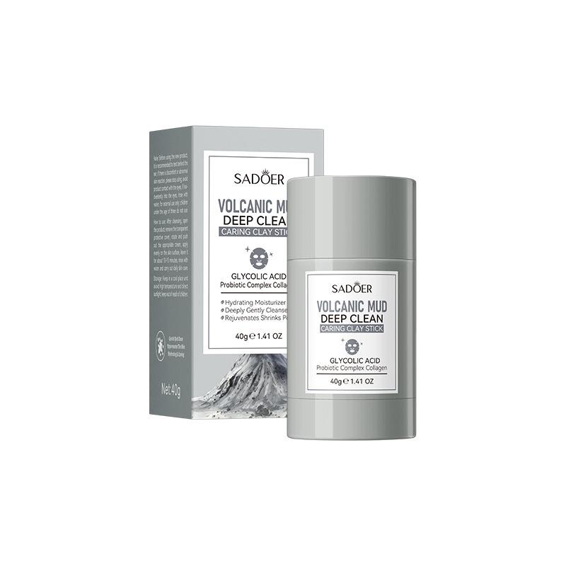 Solid Facial Mask Stick Green Tea Honey Peach Cleaning Pore Moisturizing Long Charcoal Eggplant Mud Film