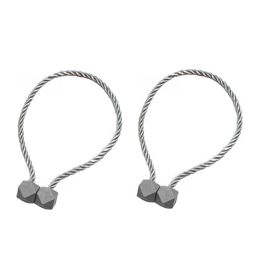 1 Pair Magnetic Curtain Tiebacks, Twisted Rope Curtain Holdbacks, Simple Decorative Draperies Holders for Bedroom Living Room Kitchen