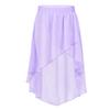 Kids Girls High Low Chiffon Dance Skirt for Lyrical Ballet Latin Jazz Stage Performance