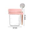 Overnight Oats Container with Lid and Spoon Portable Breakfast Oatmeal Cereal Nut Yogurt Cup 300ML Fruit Salad Food Storage Box