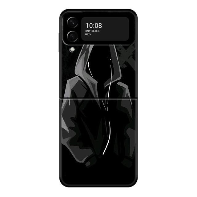 Terror Demon Smile Teeth Phone Case For Samsung Galaxy Z Flip 4 Z Flip3 5g Shell For Galaxy Z Flip Hard Cover Couqe