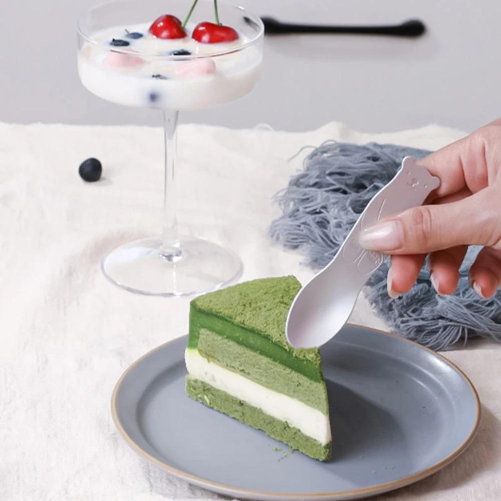 Dessert Scoop Aluminum Ice Cream Spoon Japan Penguin/bear Pattern Dessert Spoon Self-melting Type Silver Coffee Spoon Cake