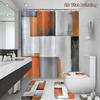 Современный абстрактный набор штор для душа из 4 предметов с нескользящим ковриком для ванной, крышкой для унитаза, контурным ковриком и 12 крючками, Декор для ванной комнаты