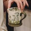 Высокоценная керамическая кружка с жасмином для девочек, домашняя кофейная чашка, чашка для послеполуденного чая, изысканный сувенир