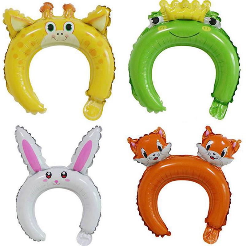 20Pcs Cute Headband Foil Balloon Animal Balloon Children'S Toys Party Decor