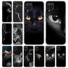 Black Cat Staring Eye Case For Samsung Galaxy A12 A22 A31 A32 A50 A51 A70 A71 A72 A11 A21S A02S A10S A20S A30S A52 S 5G Cover