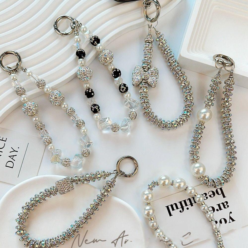 Противопотерянный шнурок для мобильного телефона, цепочка для мобильного телефона со стразами, ремешки на запястье для телефона, аксессуары для сумки