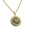 Eye Horus Necklace Pendant Amulet Talisman Ancient Egypt Egyptian Heal Protection Stainless Steel Jewelry Gift Hip Hop Rock Goth Gothic