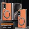 Luxury Business 360 Rotating Magnetic Stand Leather Case for Samsung Galaxy Z Fold 8 Ultra 7 6 5 4 Shockproof for Magsafe Cover