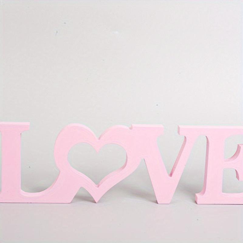 1 шт. Декор в виде слова 'LOVE' Деревянные поделки Скульптуры Украшение Фестиваль Украшение для хижины Универсальный Домашний акцент Украшения для вечеринки