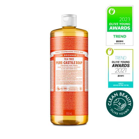 [Охлаждающая мята для душа] Доктор. Чистое кастильское мыло Bronner's 950мл 10 видов, выберите 1, корейский уход за телом