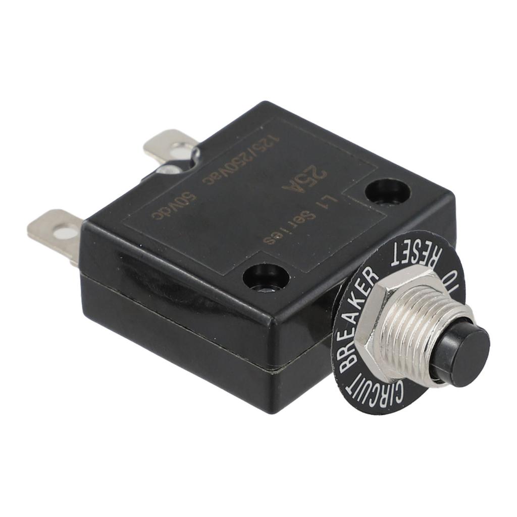 1pc 25A L1 Series Thermal Overload Protector Push Button Circuit Breaker Manual Reset Overload Protector For Home Appliances