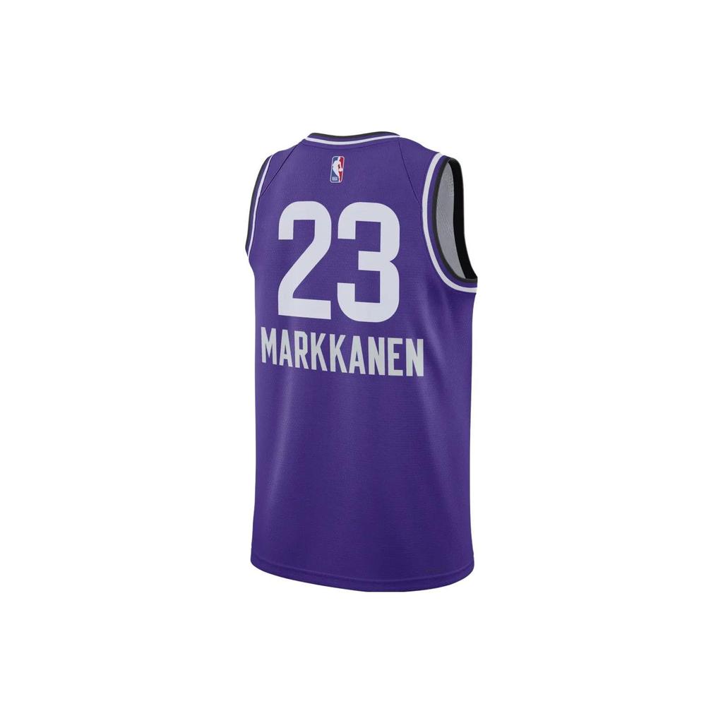 Nike Баскетбольная майка Dri-Fit NBA Swingman с буквенным принтом и номером, жилет City Edition, сезон 2023/24, мужская майка Utah Jazz Markkanen 23 DX8521-507