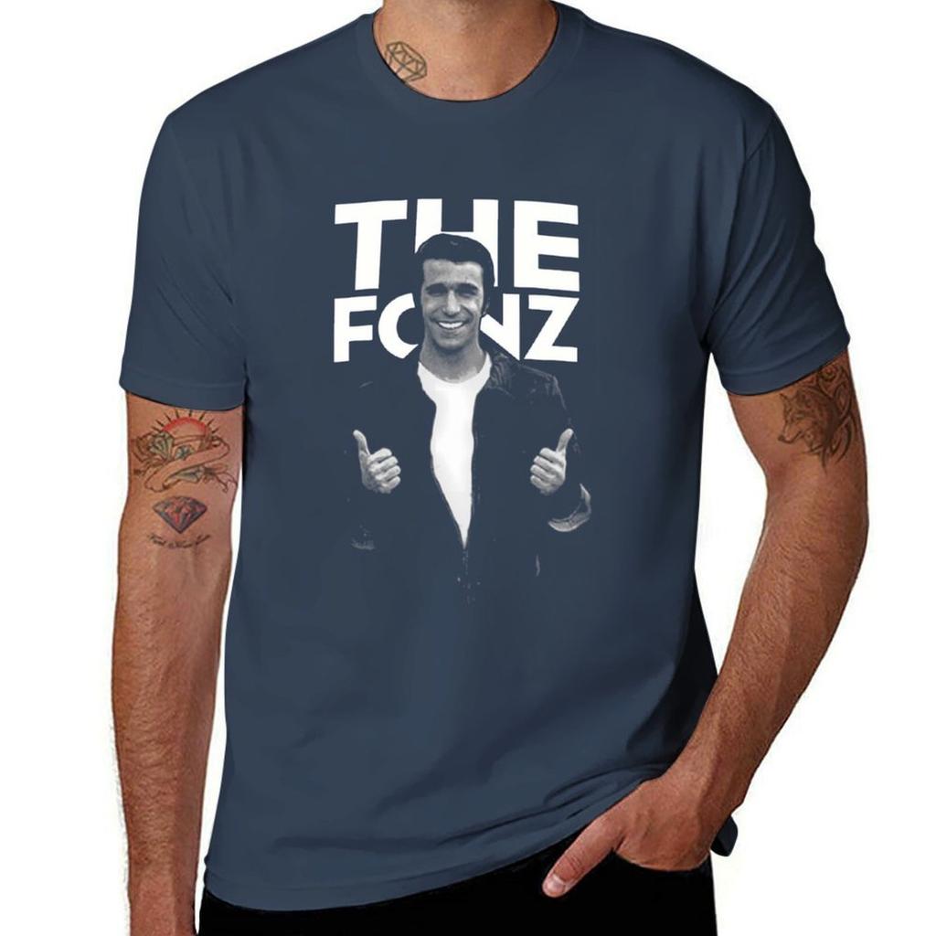 Happy Days The Fonz Tshirt Vintage Print Crew Neck Tee Tshirt