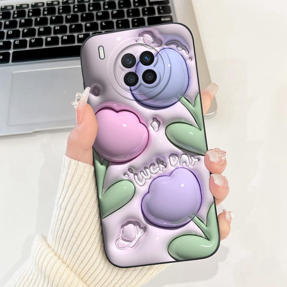 Lens Protective Case For Huawei Nova 8i NEN-L22 NEN-LX1 NEN-LX3 Cute Cartoon Soft Silicone Cover For Huawei Nova8i Phone Cases