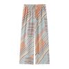 European and American French women's clothing fashionable and versatile temperament, striped loose casual pants 1165118