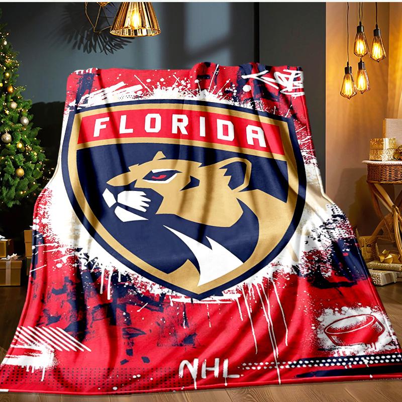 Panthers Team Spirit Blanket Flannel Throw for Sofa, Indoor, Camping, Living Room, Office, Chair, And Bed Soft Birthday Gift