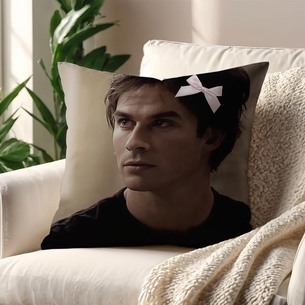 Damon Salvatore The Vampire Diaries Cushion Cover for Pillow Printing Sofa Decoration Home Car Room Shop Office NordicSimplicity