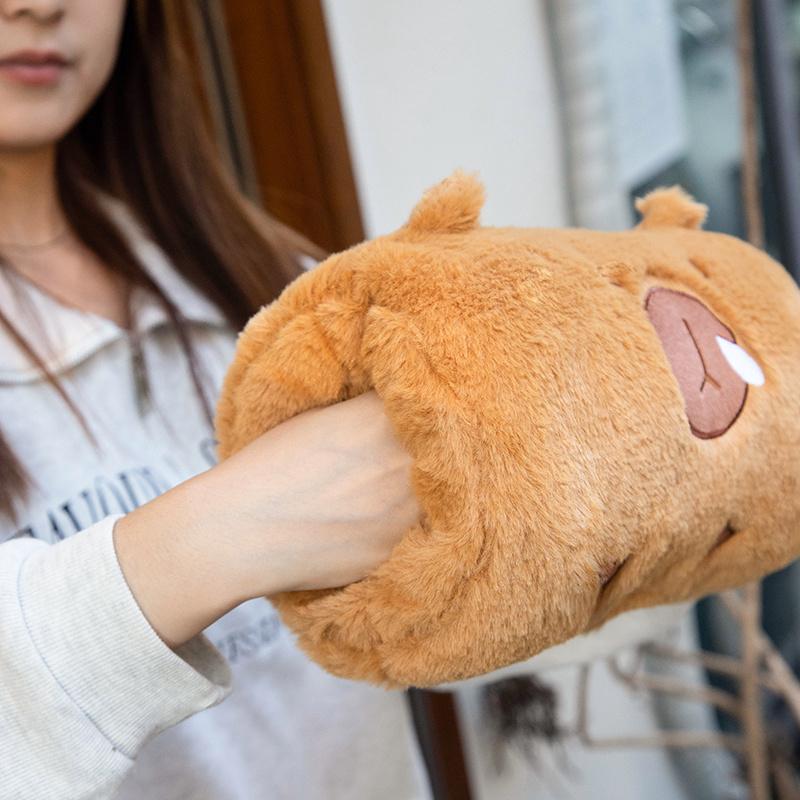 Новая грелка для рук Capybara, супер мягкая, сохраняет тепло зимой, удобная мягкая игрушка в виде мультяшного животного, куклы, подарки на день рождения для детей, декор