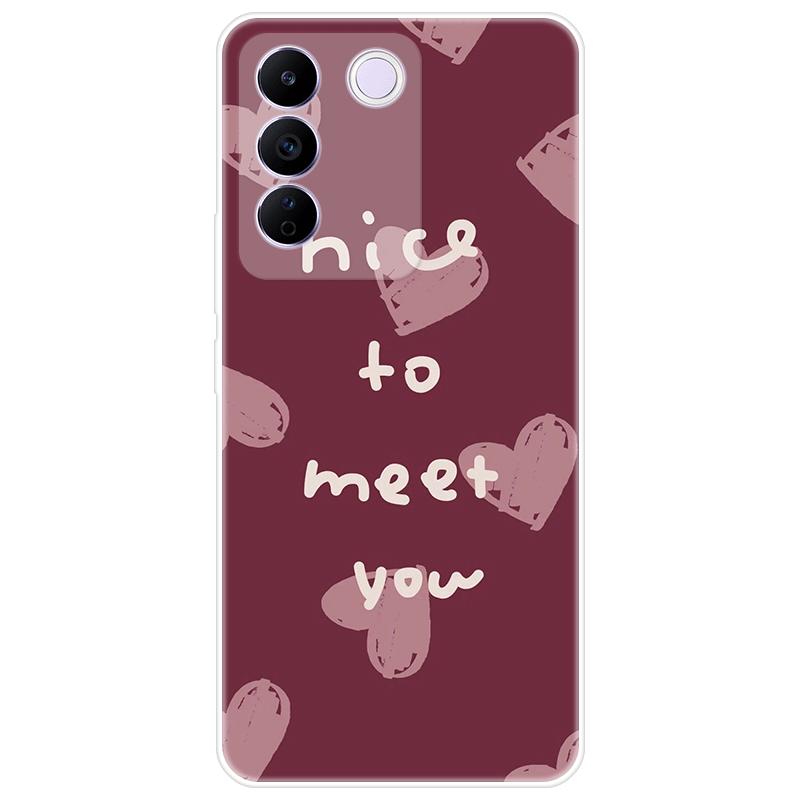 For Vivo V27e V 27e Case Soft Silicone Back Cover Cartoon Phone Case Diversification