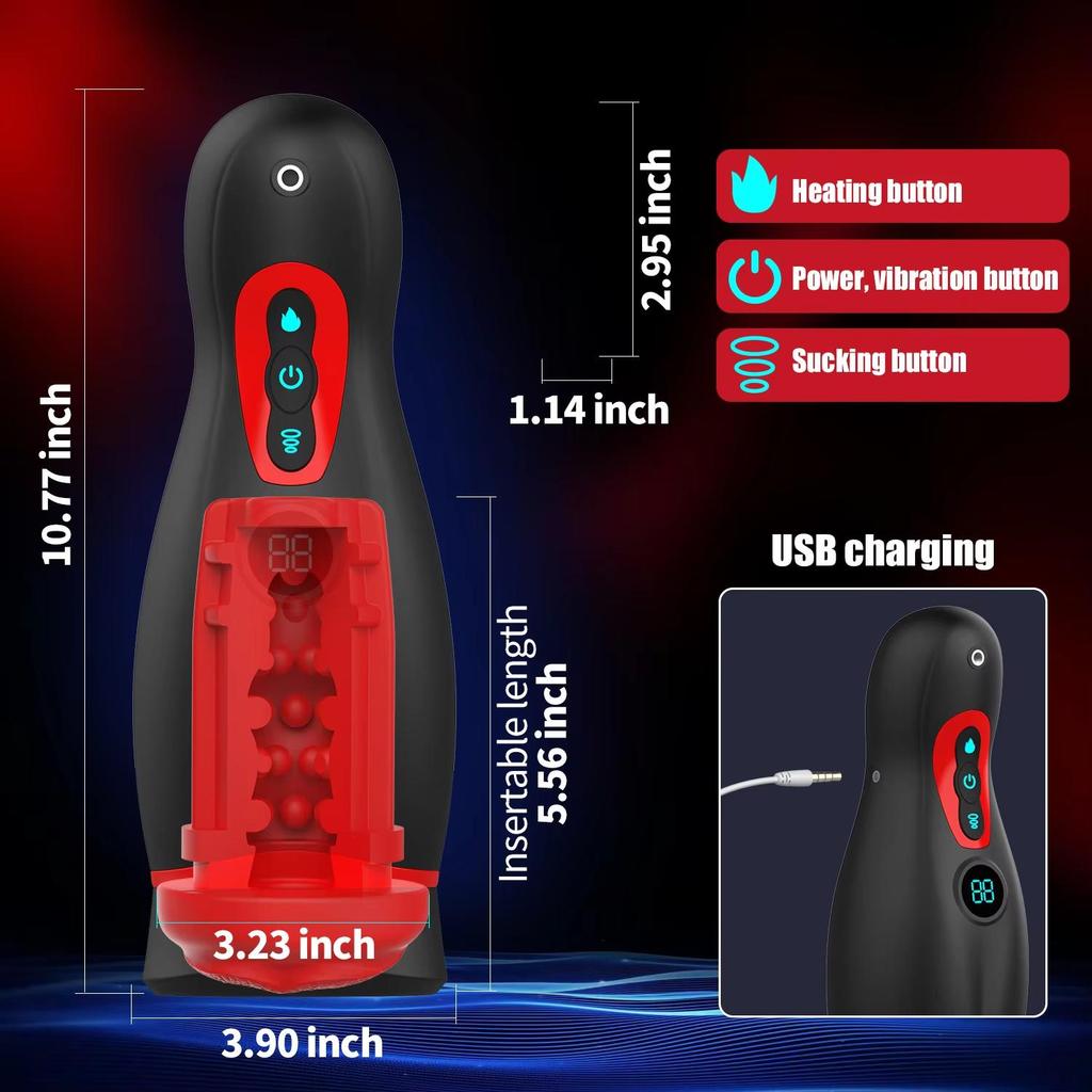 Автоматическая мужская мастурбационная чашка с сосанием, вибрацией, минетом, мастурбацией, реальная нагреваемая вагина, карман, секс-машины, игрушки для взрослых для мужчин