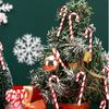 6/12/24Pcs Christmas Decoration Plastic Candy Canes DIY Hanging Xmas Tree Ornaments for Home Decor Party New Year Gift Accessory