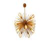 Brass Shiny Flush Mount Pendant Lighting - 10 Arms (Golden, Standard Size)