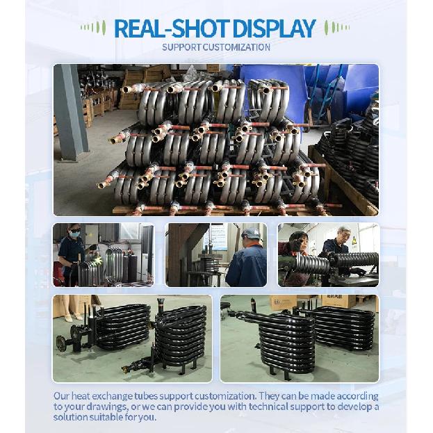 1HTitanium Coaxial Condenser/ Tube in Tube Heat Exchanger for Marine air Conditioner and Stainless Steel Heat Exchanger