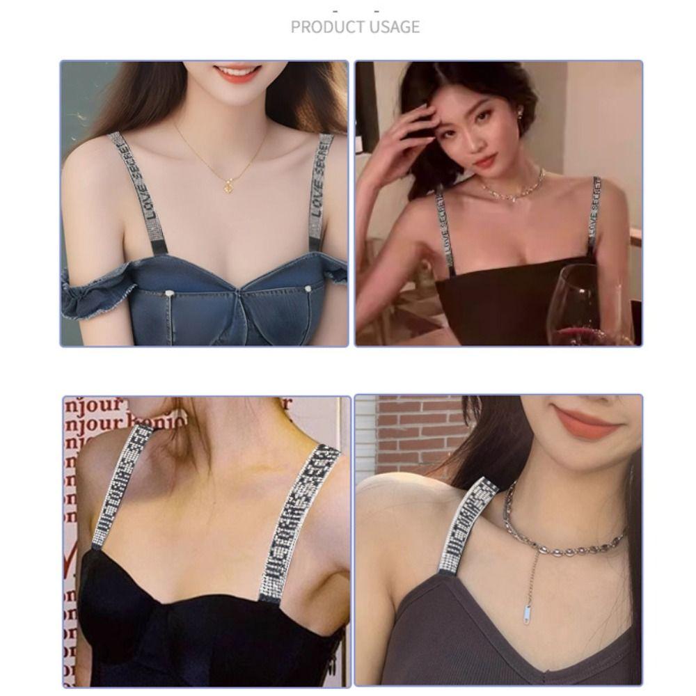 1Pair Adjustable Bra Shoulder Strap Anti-slip Underwear Shoulder Belts  Wedding Party Dress