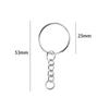 Jewelry DIY Blank Split Metal Keyfob Key Ring Keychain Pendant Holder