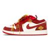 Jordan Air Jordan 1 Нескользящие Устойчивые к истиранию Низкие Винтажные Баскетбольные Кроссовки Женские Красные Белые FJ3465-160(Команда1302-)