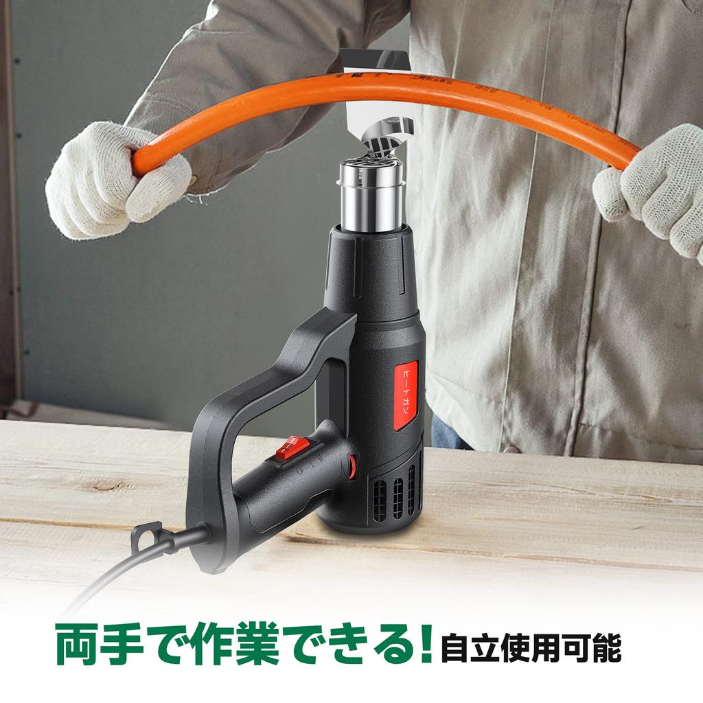 Syslux Новинка 2024 года, бесступенчатый регулятор температуры, тепловой пистолет, тепловой пистолет с 2 уровнями воздушного потока, тепловой пистолет AC110V 1400W, многоцелевой тепловой пистолет