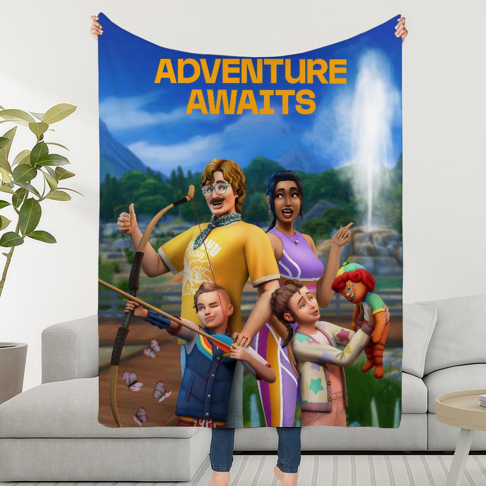 Плед-покрывало S-Sims 4, суперуютный, плюшевый, для гостиной, дивана, игр, дивана, детский, подарки на день рождения