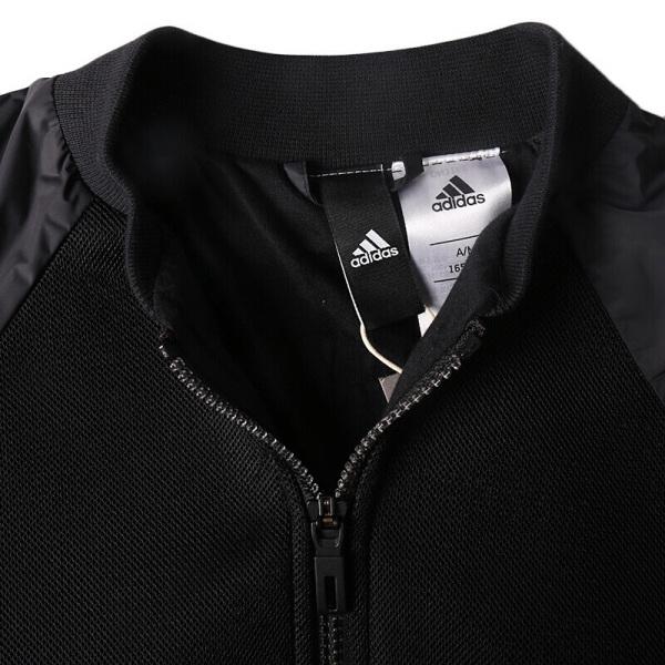 adidas Цветной блок буквенный принт воротник стойка повседневная куртка женская куртка черный DN3169