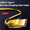 120 Вт USB на Type C Кабель Быстрой Зарядки для USB Зарядных Устройств Кабели USB C Шнур Сплав Цинка Зарядка Данные USB на Type-C Кабель