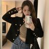 Spring and Autumn Korean Coats Women Jacket French Woolen Tweed Coat Fashion High-end Gold Button Short Slim Temperament Jackets